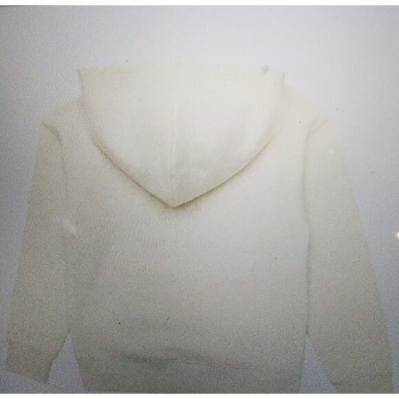 GAP Youth Fleece Beige Hoodie Unisex Y2K Cozycore Medium New With Tags - Picture 11 of 11